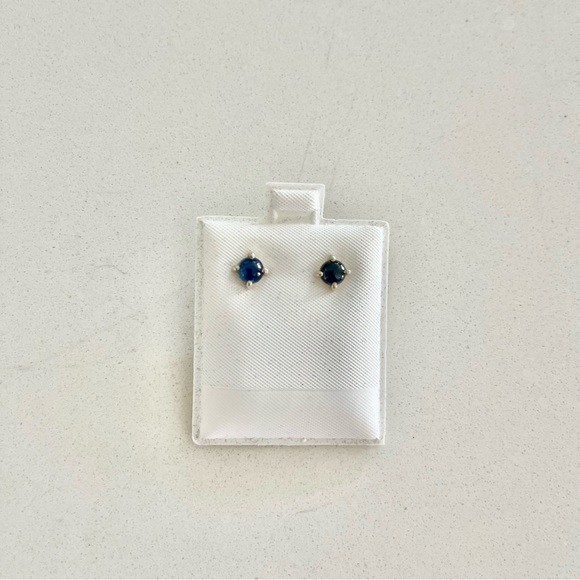 Sterling silver 925 sapphire earrings New with tags - Picture 3 of 10